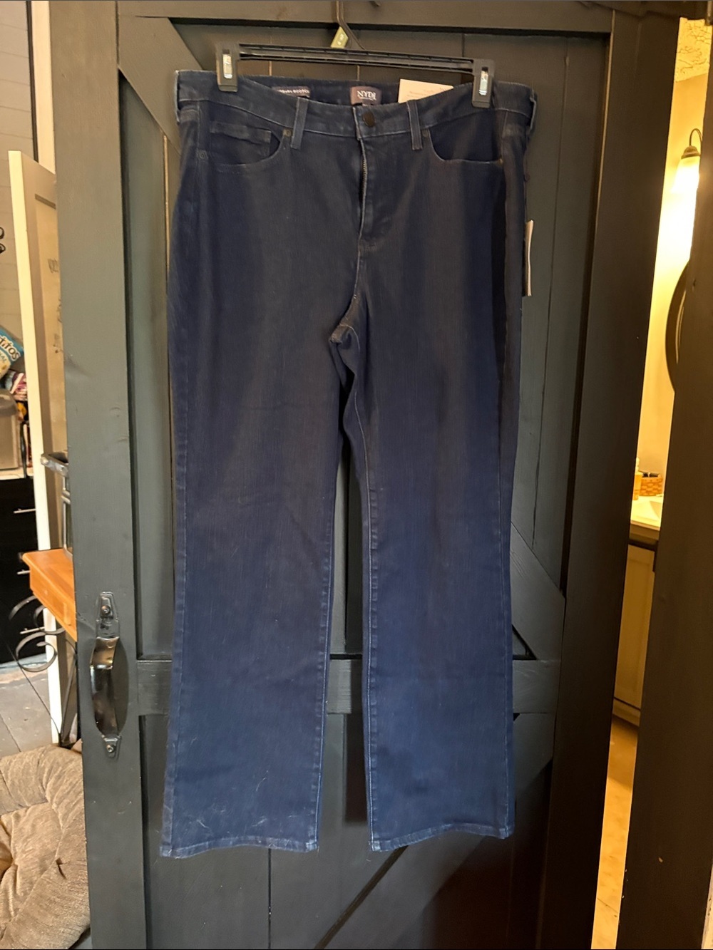 NYDJ Navy Bootcut Jeans with Subtle Fade